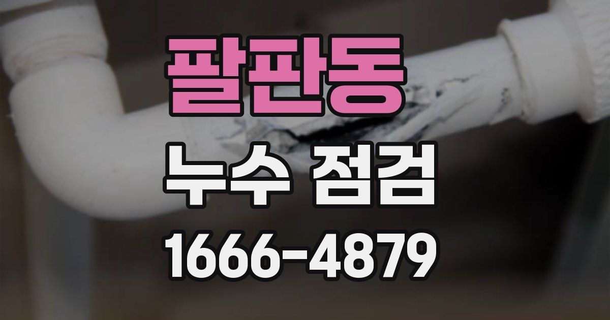 팔판동 누수 점검