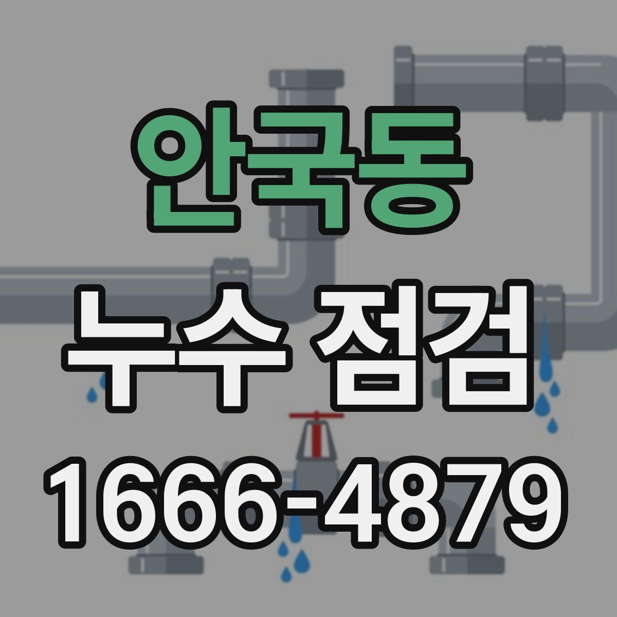 안국동 누수 점검