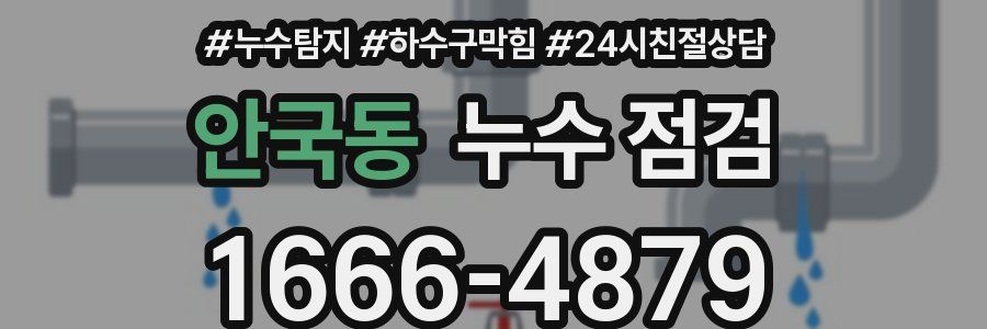 안국동 누수 점검