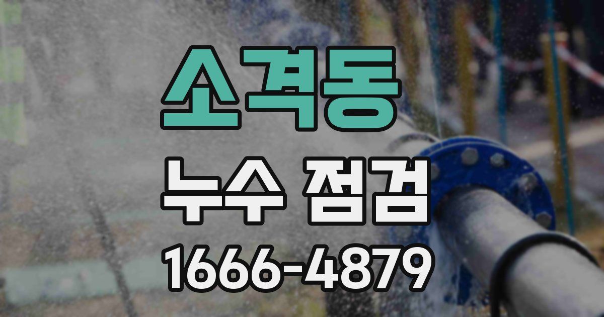 소격동 누수 점검