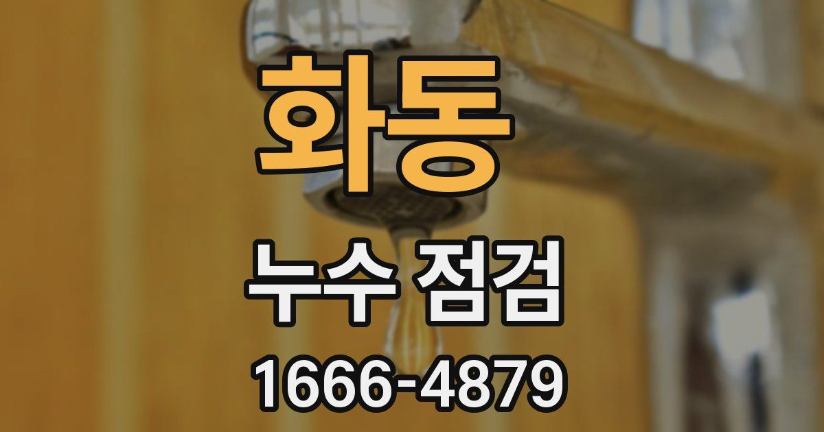 화동 누수 점검