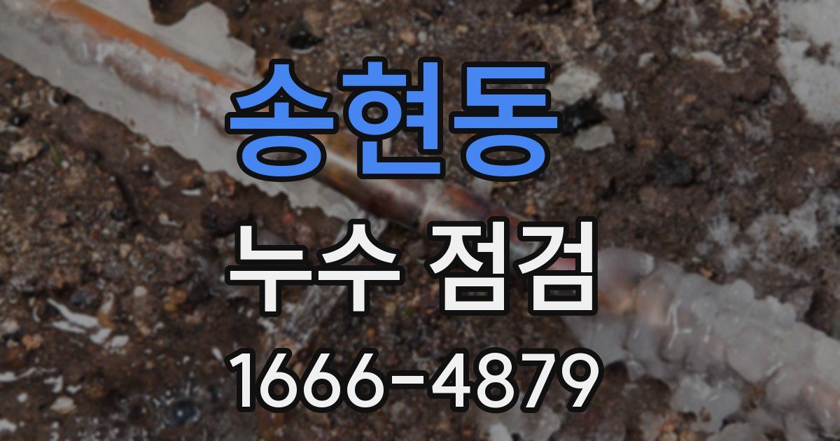 송현동 누수 점검