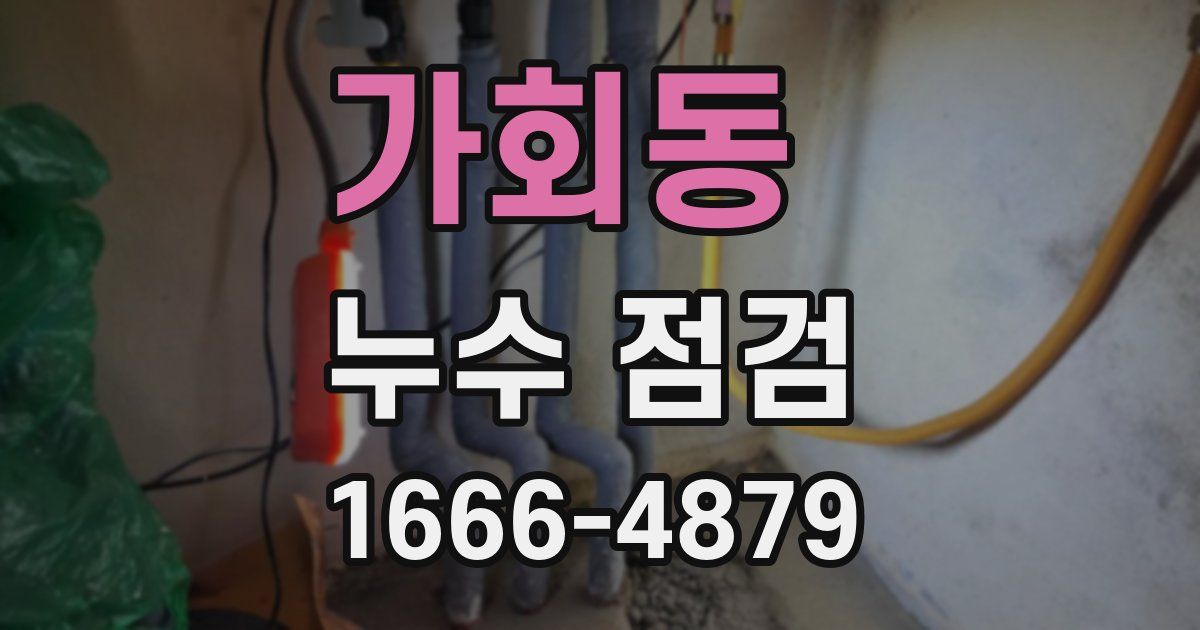 가회동 누수 점검