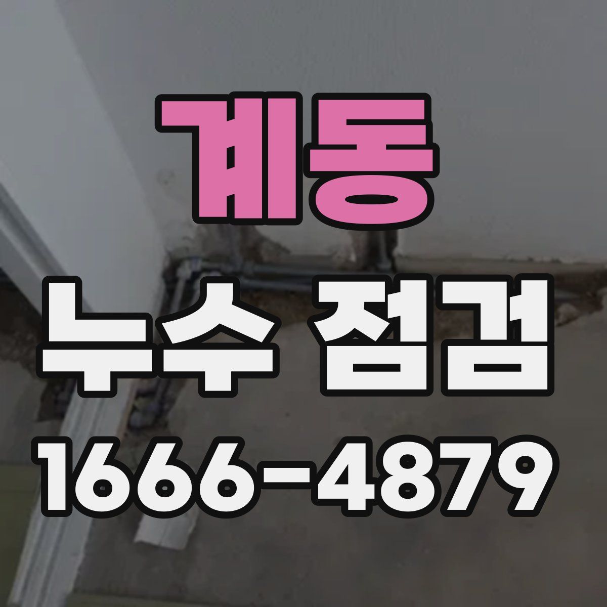 계동 누수 점검