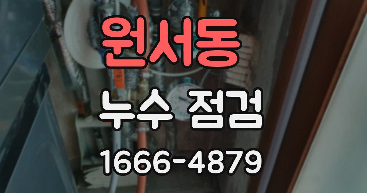 원서동 누수 점검