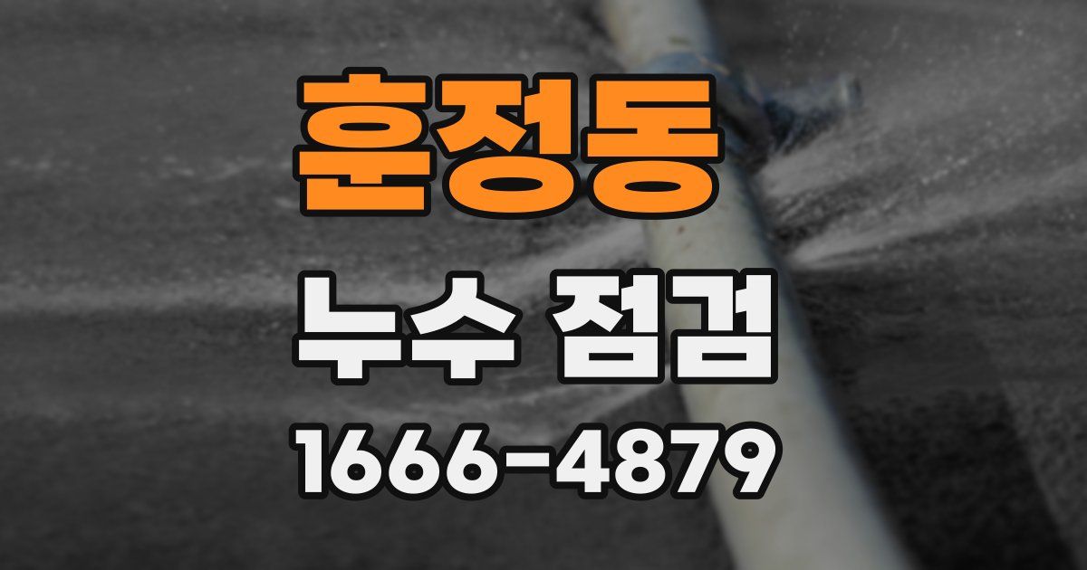 훈정동 누수 점검