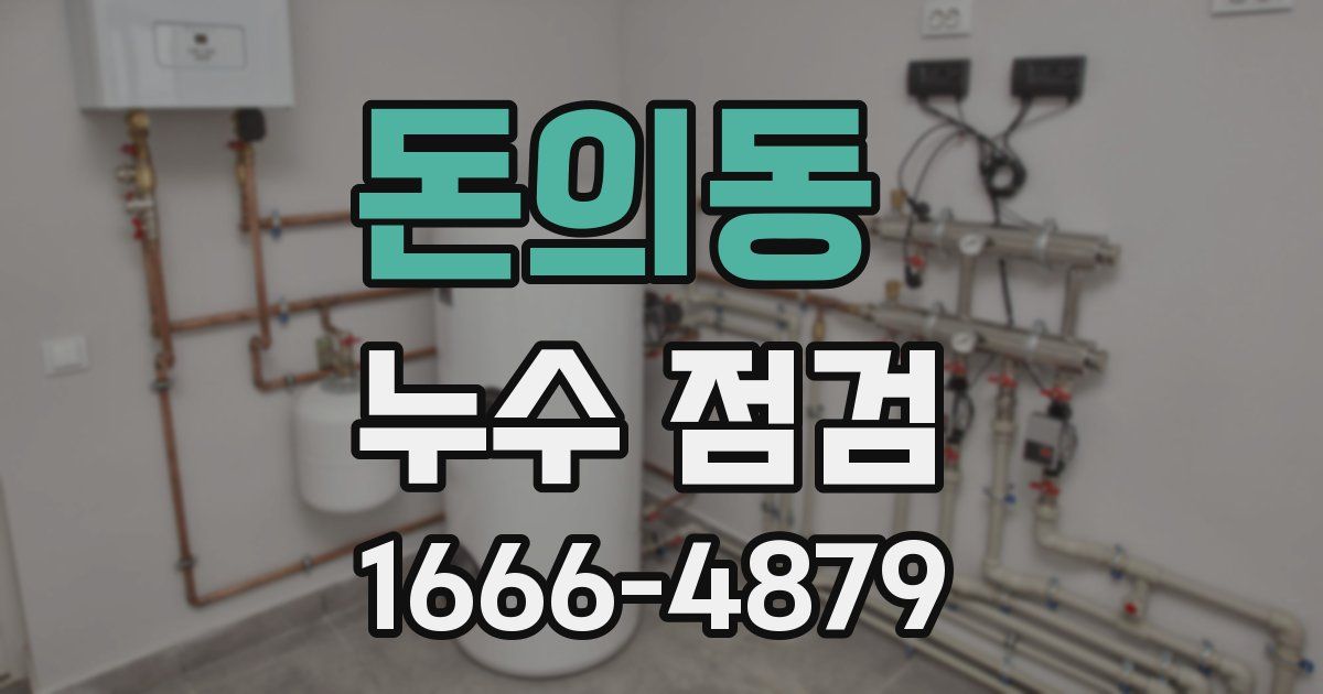돈의동 누수 점검