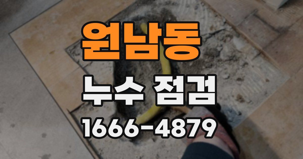 원남동 누수 점검