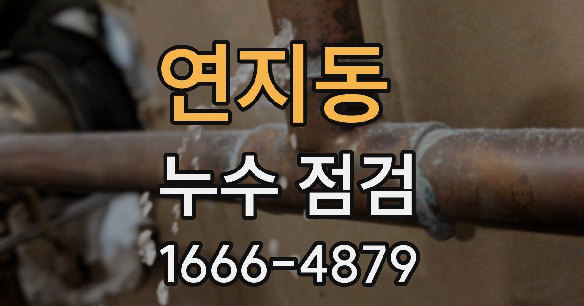 연지동 누수 점검