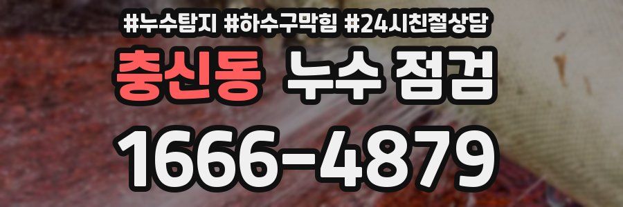 충신동 누수 점검
