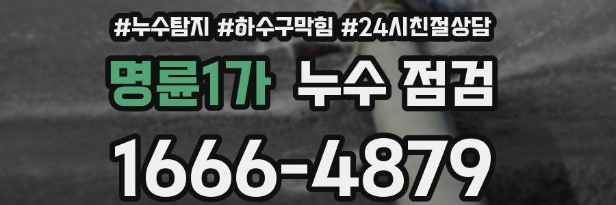 명륜1가 누수 점검