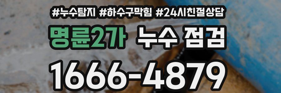 명륜2가 누수 점검