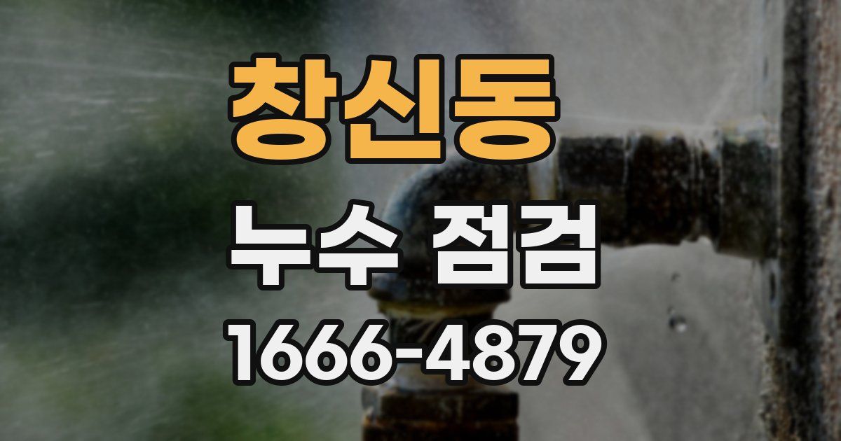 창신동 누수 점검