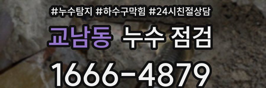 교남동 누수 점검