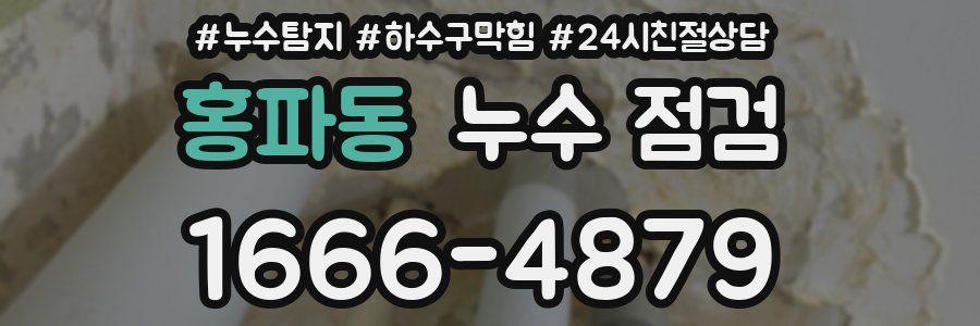 홍파동 누수 점검