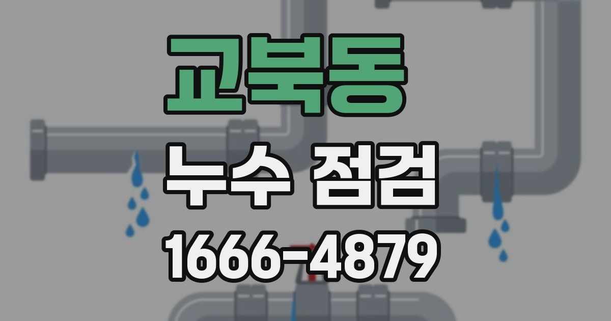 교북동 누수 점검
