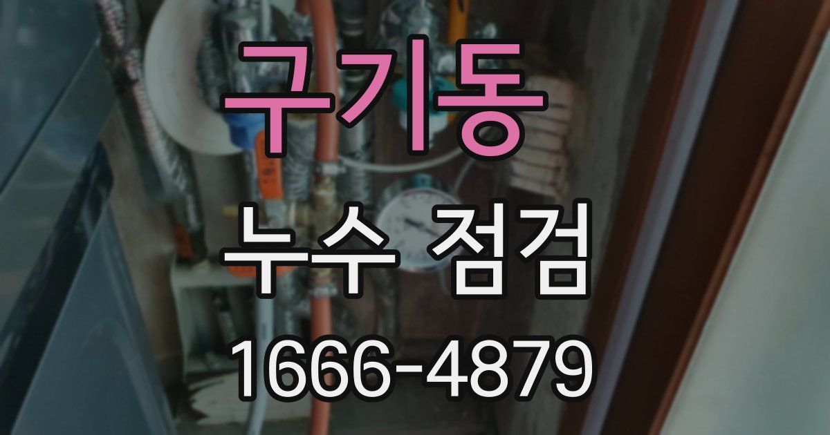 구기동 누수 점검