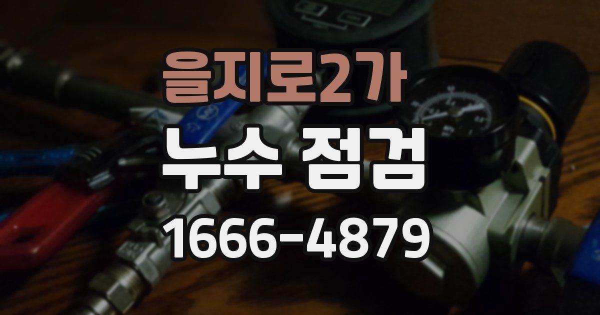 을지로2가 누수 점검