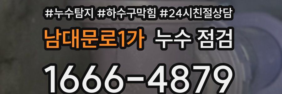 남대문로1가 누수 점검
