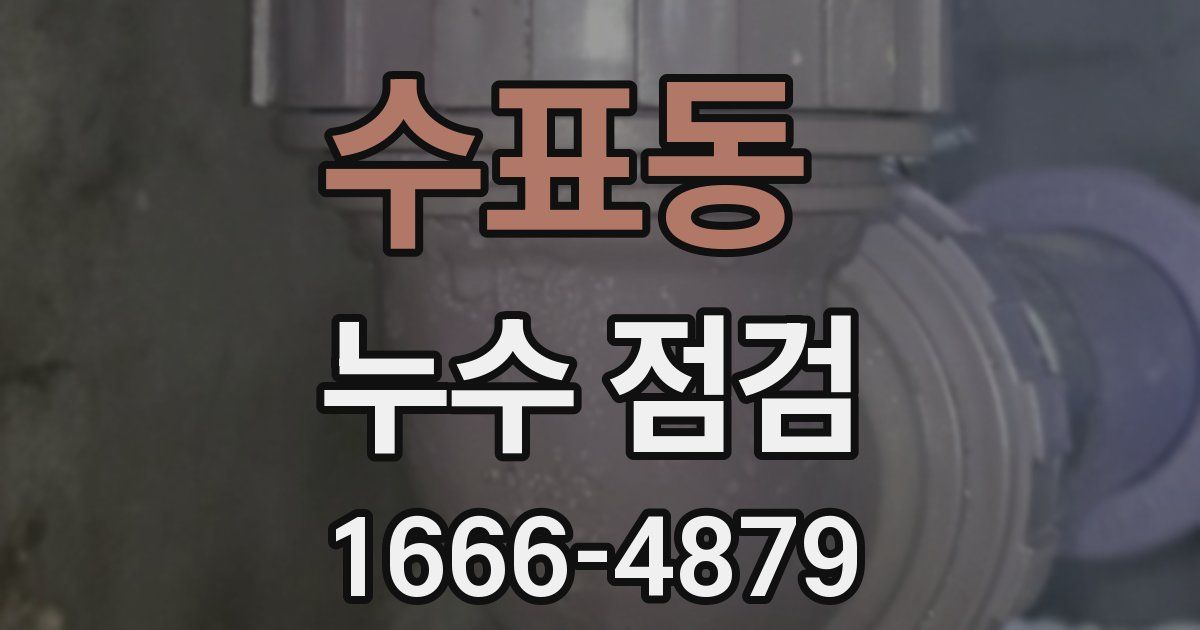 수표동 누수 점검