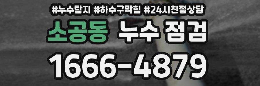 소공동 누수 점검