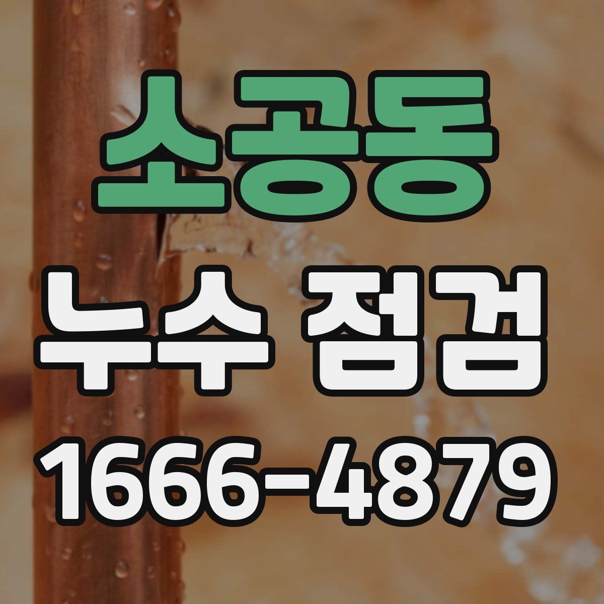 소공동 누수 점검
