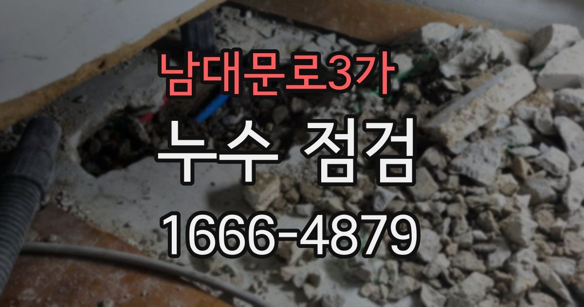 남대문로3가 누수 점검