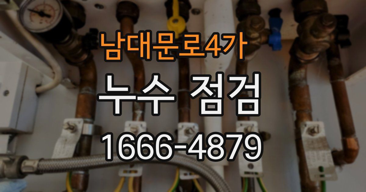 남대문로4가 누수 점검