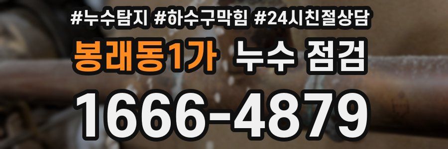 봉래동1가 누수 점검