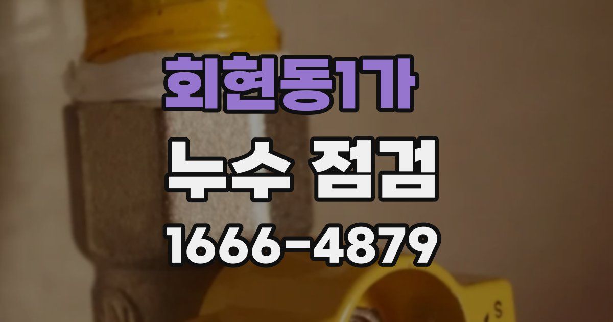 회현동1가 누수 점검