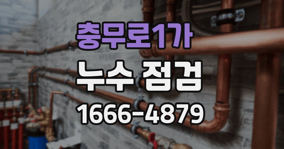 충무로1가 누수 점검