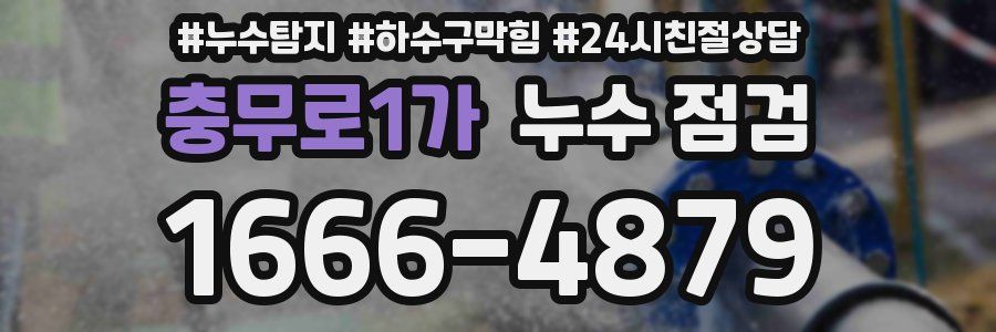 충무로1가 누수 점검