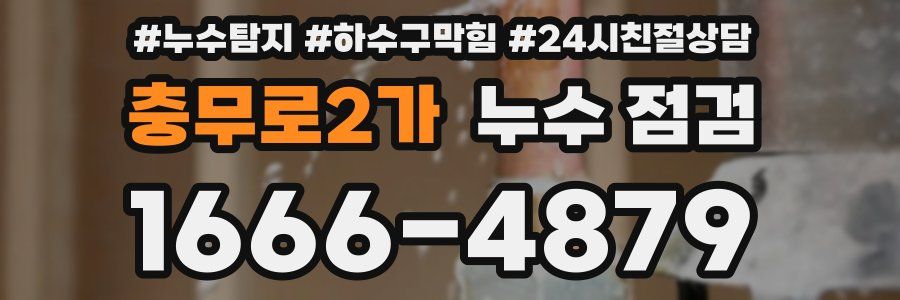 충무로2가 누수 점검