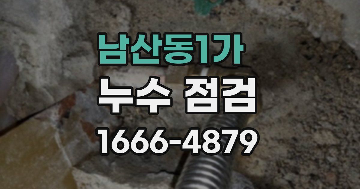 남산동1가 누수 점검