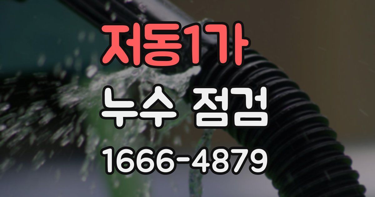 저동1가 누수 점검