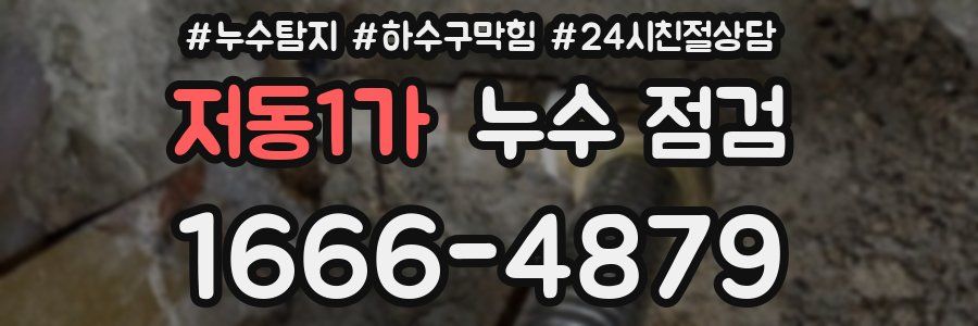 저동1가 누수 점검