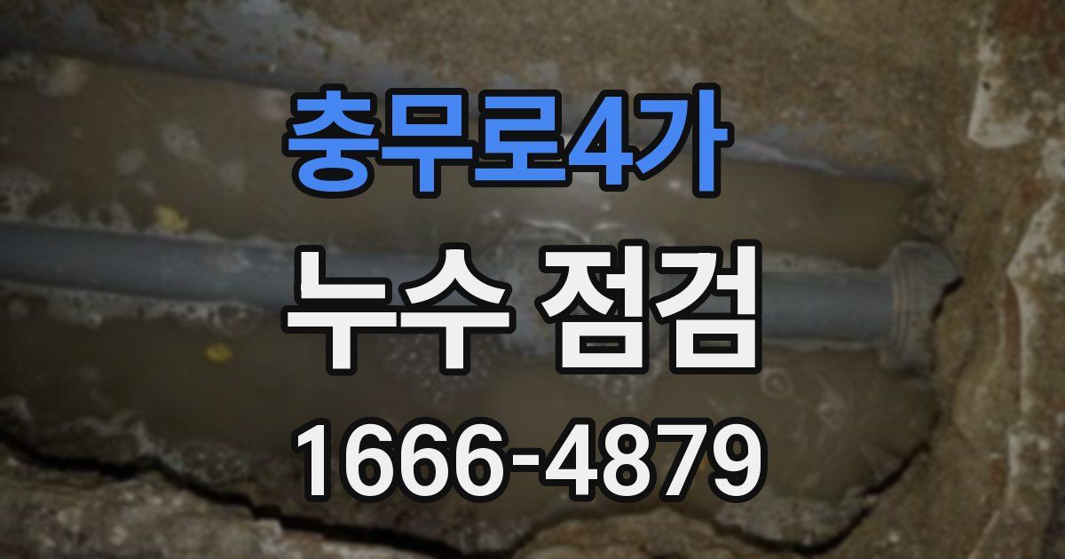 충무로4가 누수 점검