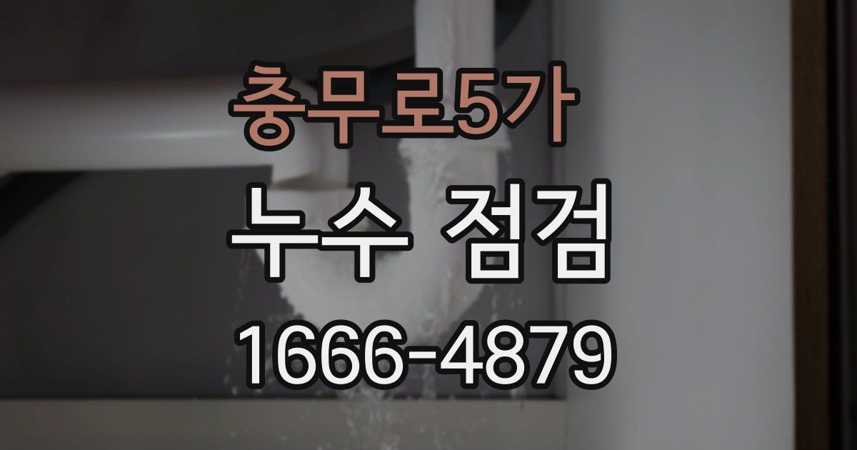 충무로5가 누수 점검