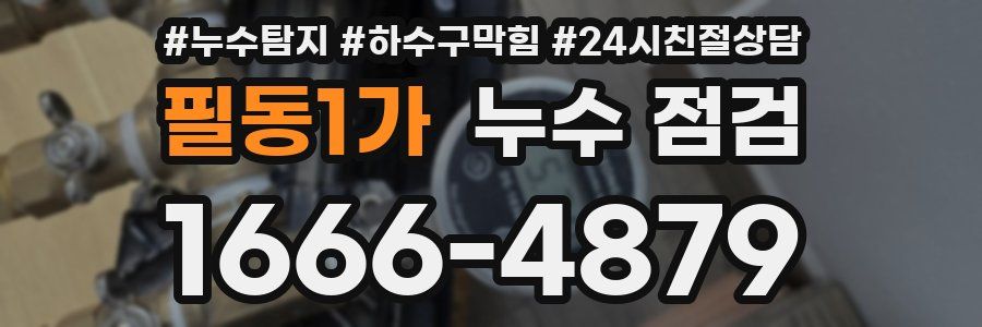 필동1가 누수 점검