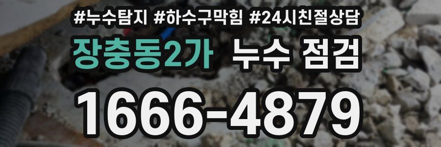 장충동2가 누수 점검