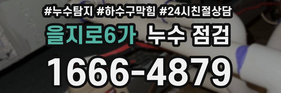 을지로6가 누수 점검