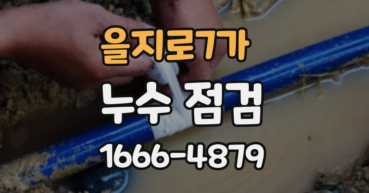 을지로7가 누수 점검