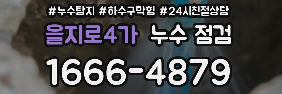 을지로4가 누수 점검