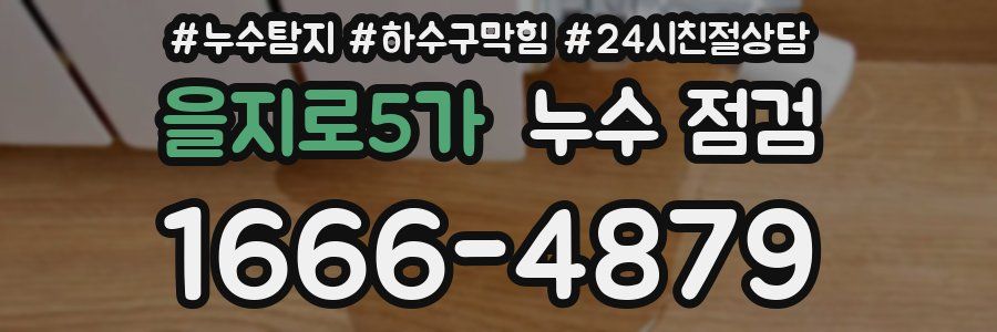 을지로5가 누수 점검