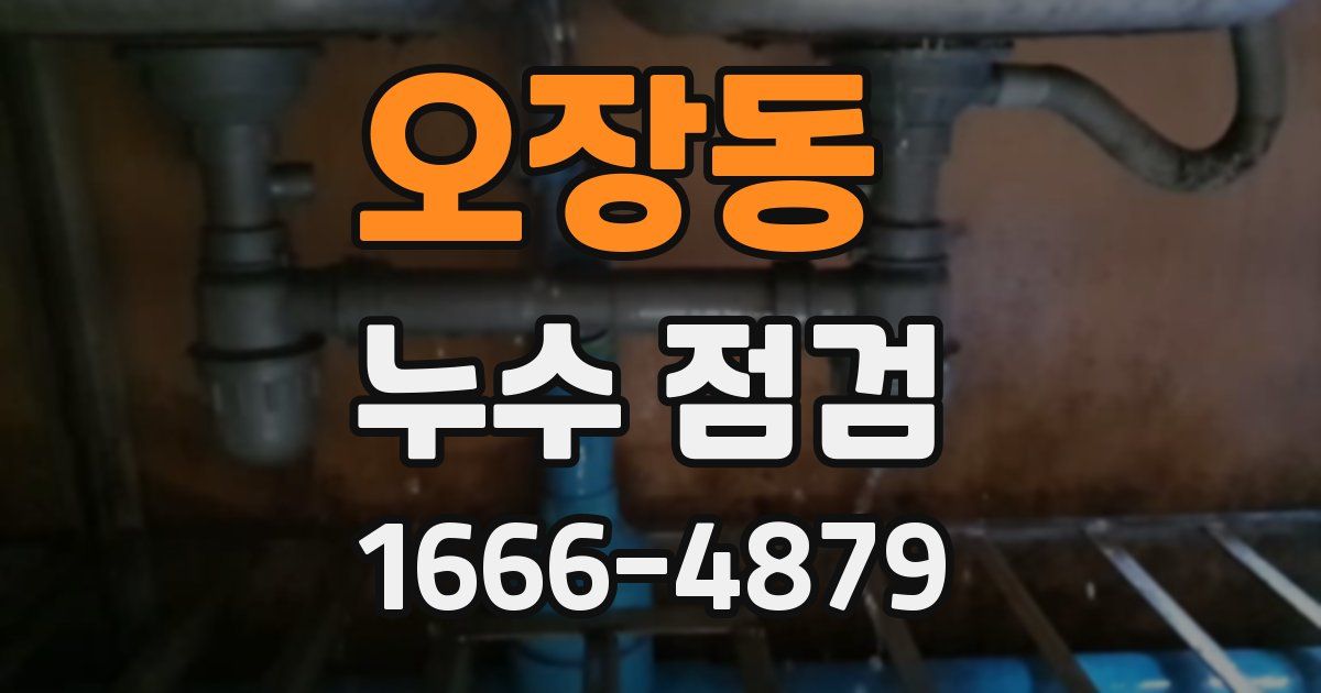 오장동 누수 점검