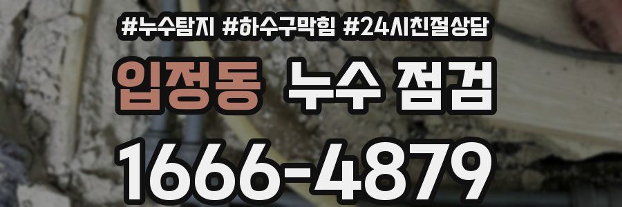 입정동 누수 점검