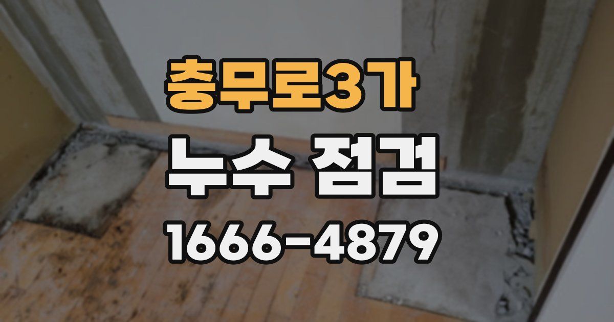 충무로3가 누수 점검