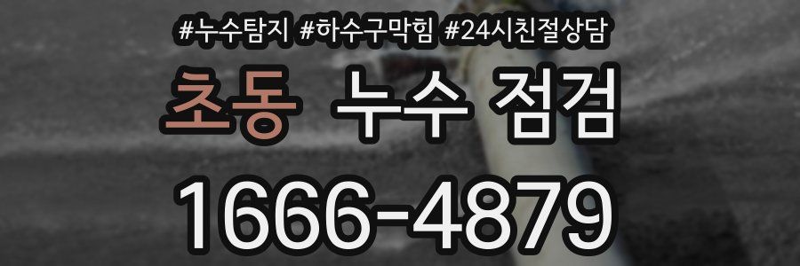 초동 누수 점검
