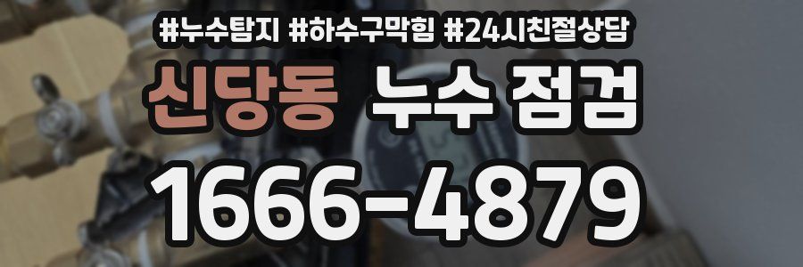 신당동 누수 점검