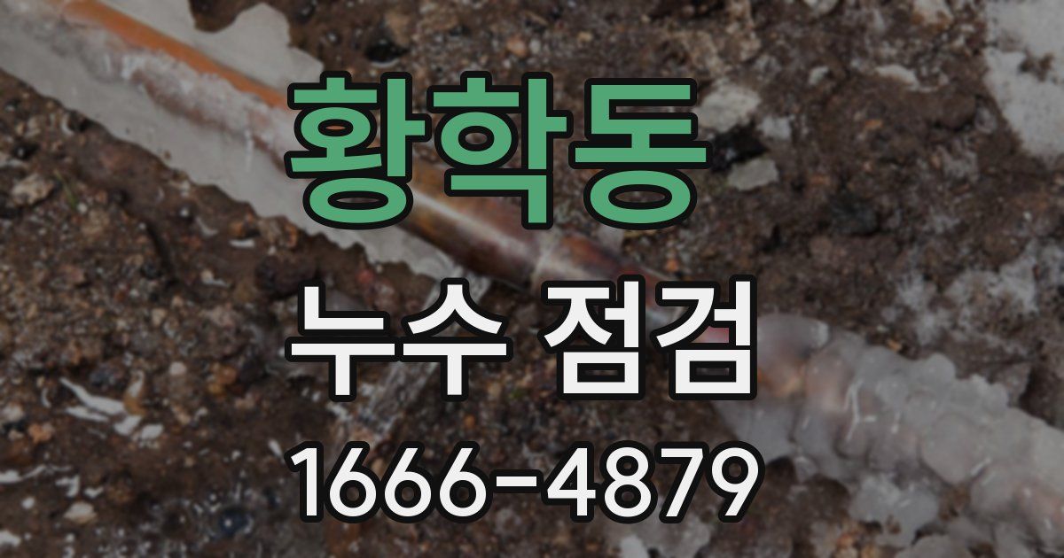 황학동 누수 점검